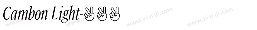 Cambon Light字体转换 Cambon Light字体转换